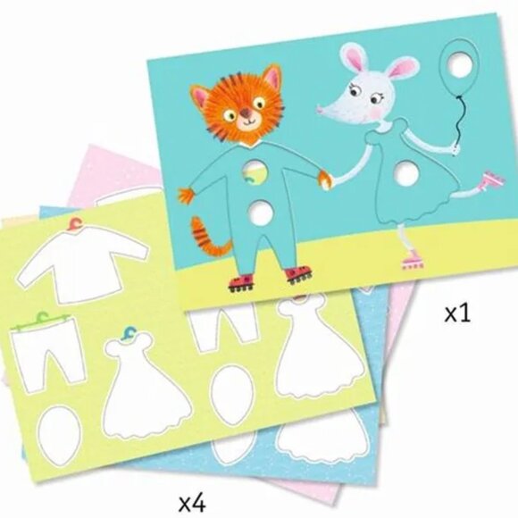 New Sealed Djeco Handcraft Magic Marker Felt-tips - Elliot and Zoe's clothes - Picture 4 of 13